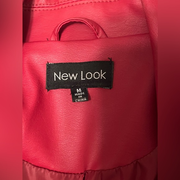 Leather Spike Studded Red Leather Jacket - Picture 9 of 10